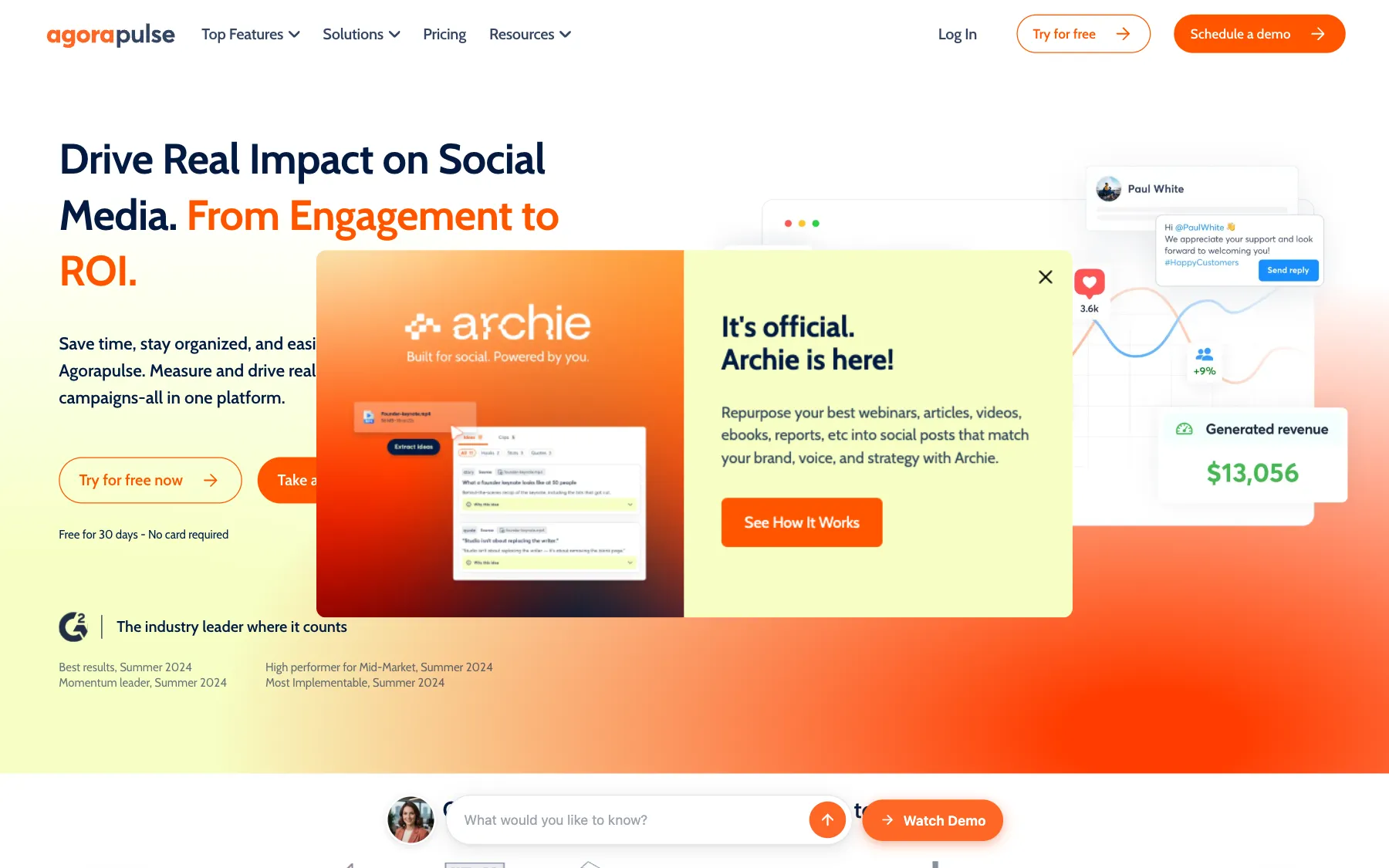 Agorapulse website, screenshot taken 23 October 2026