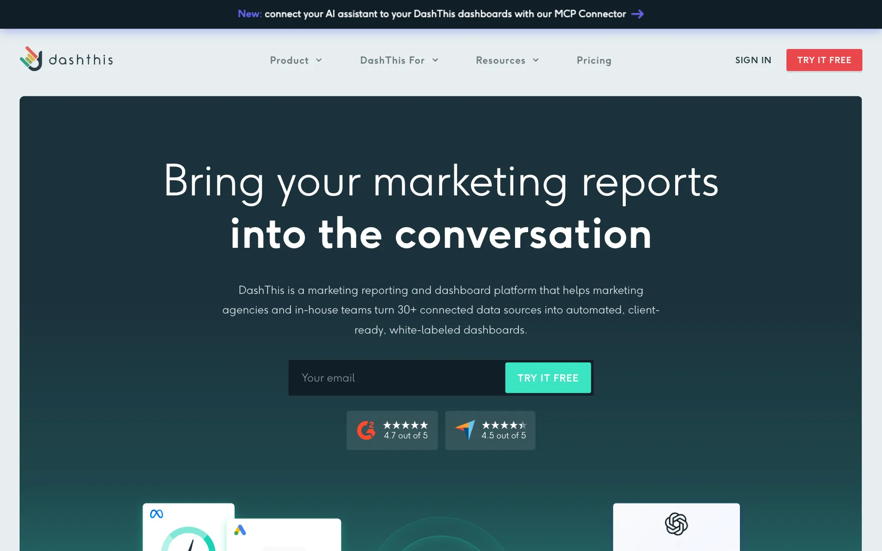 DashThis website, screenshot taken 23 October 2026