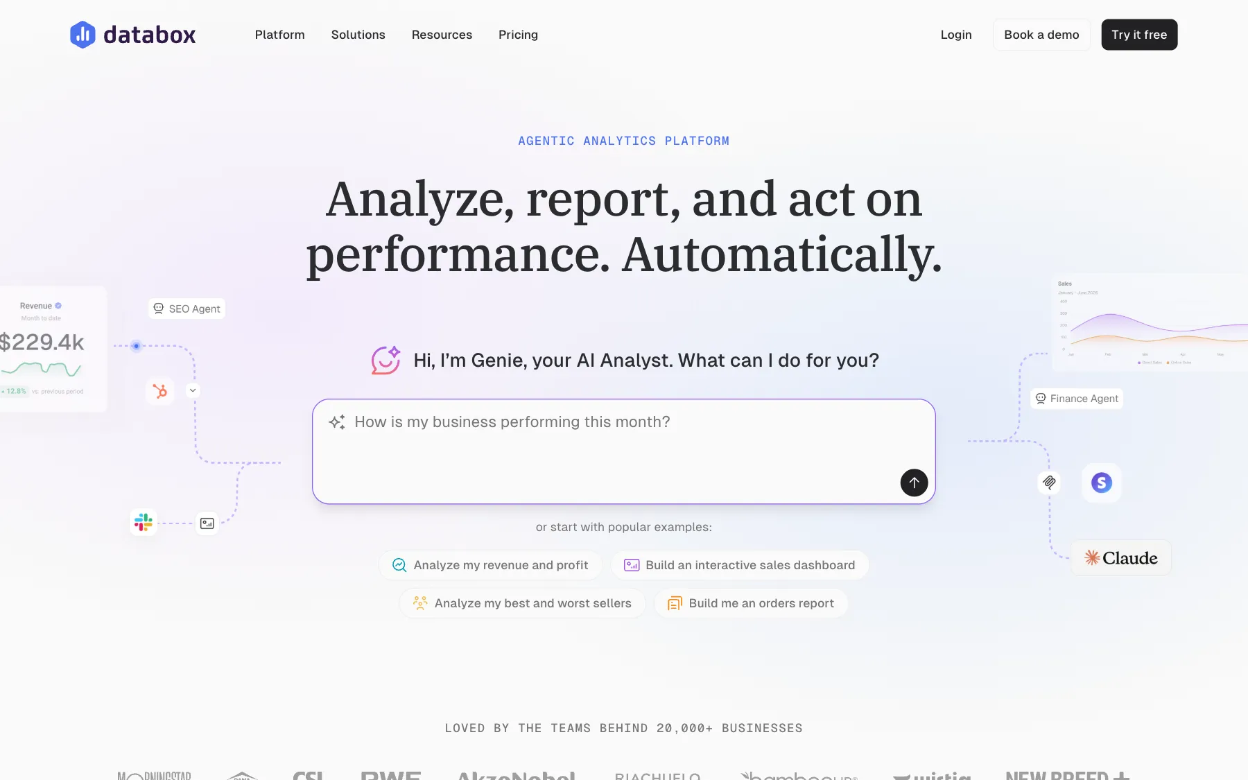 Databox website, screenshot taken 23 October 2026