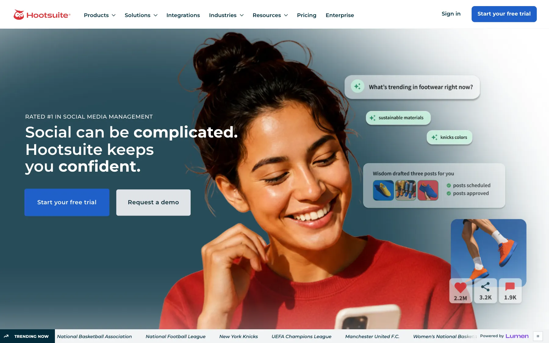 Hootsuite website, screenshot taken 23 October 2026