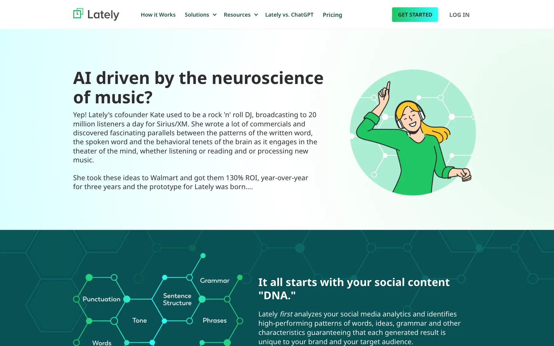Lately website, screenshot taken 23 October 2026