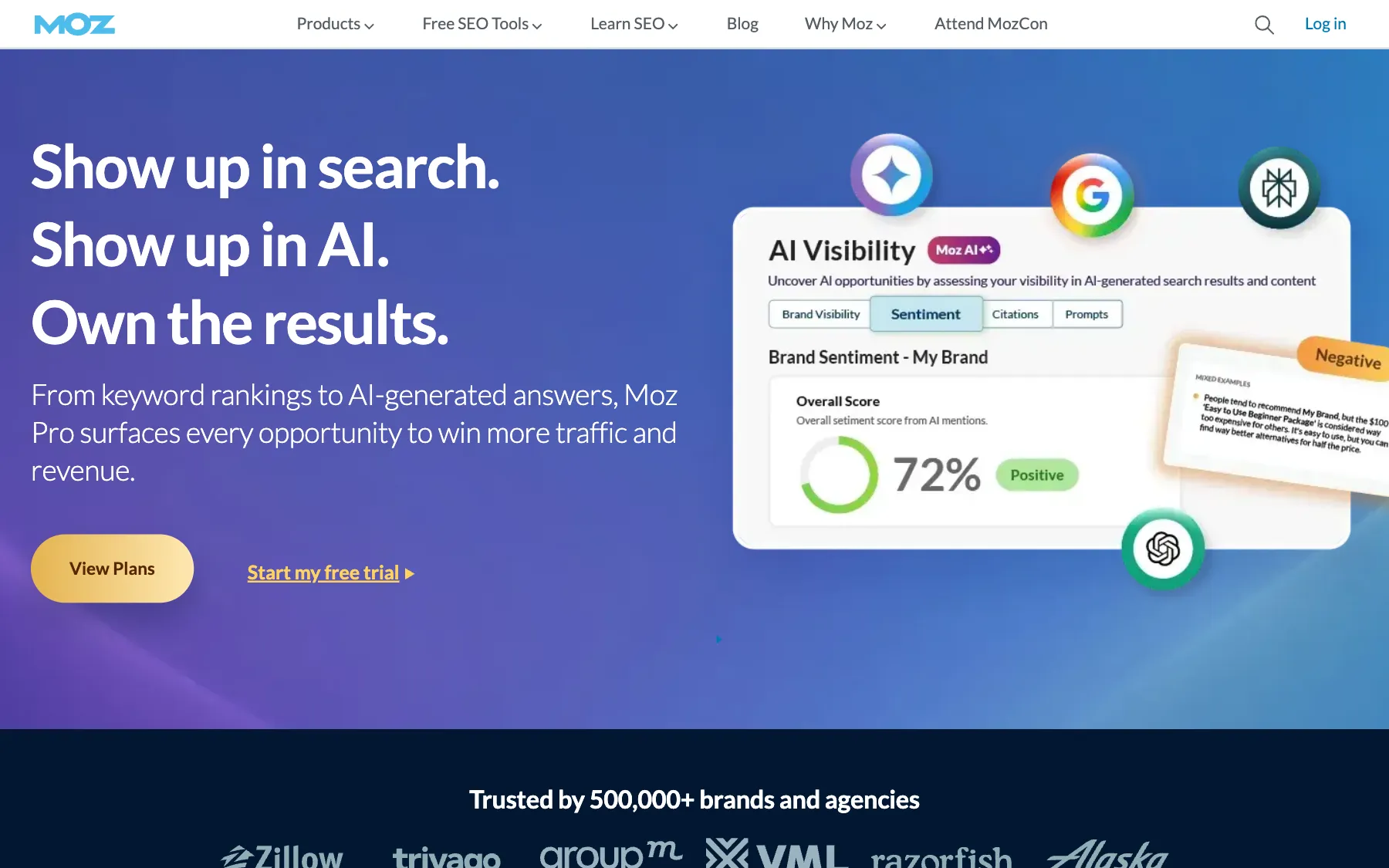 Moz Pro website, screenshot taken 23 October 2026