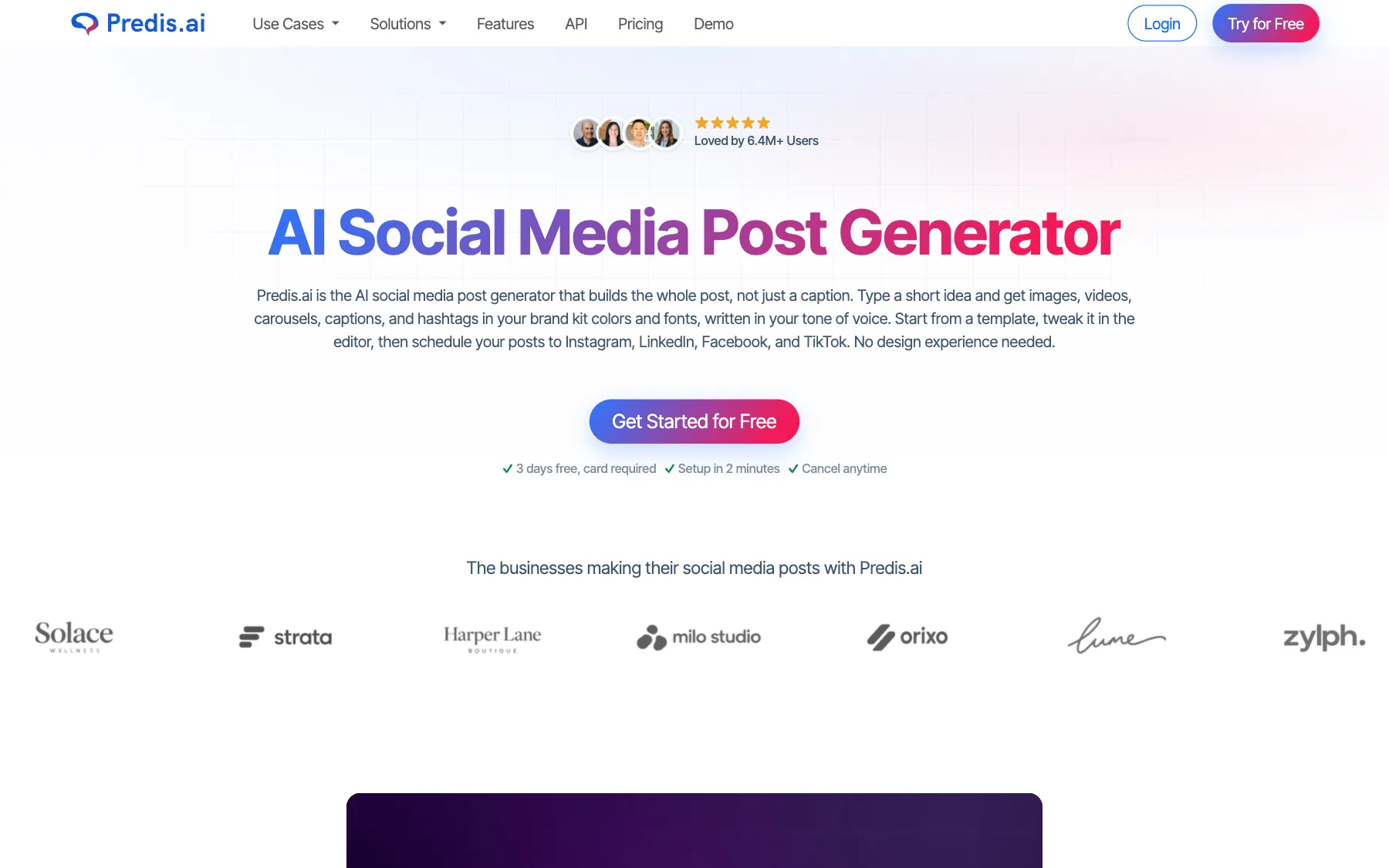 Predis.ai website, screenshot taken 23 October 2026