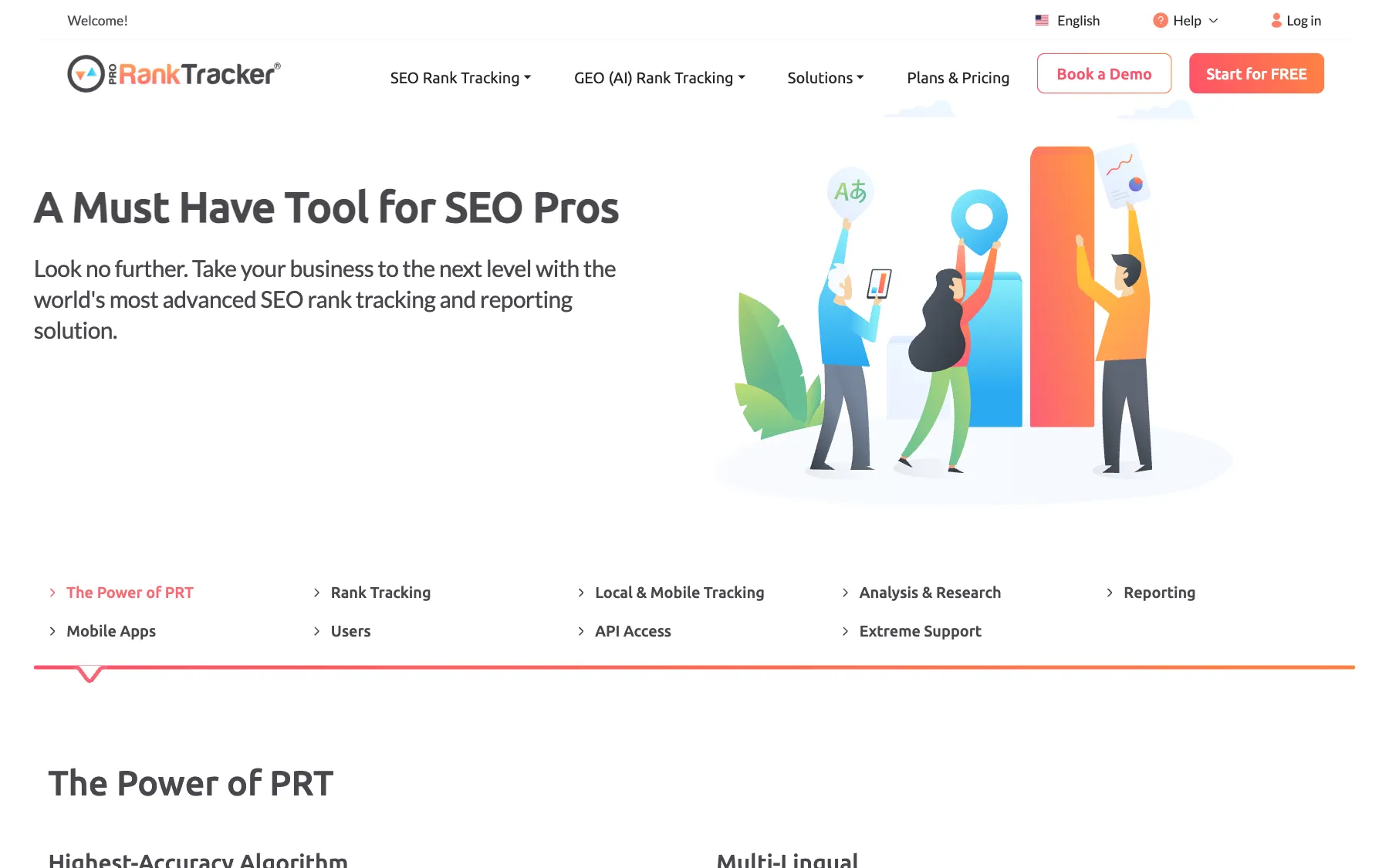 ProRankTracker website, screenshot taken 23 October 2026