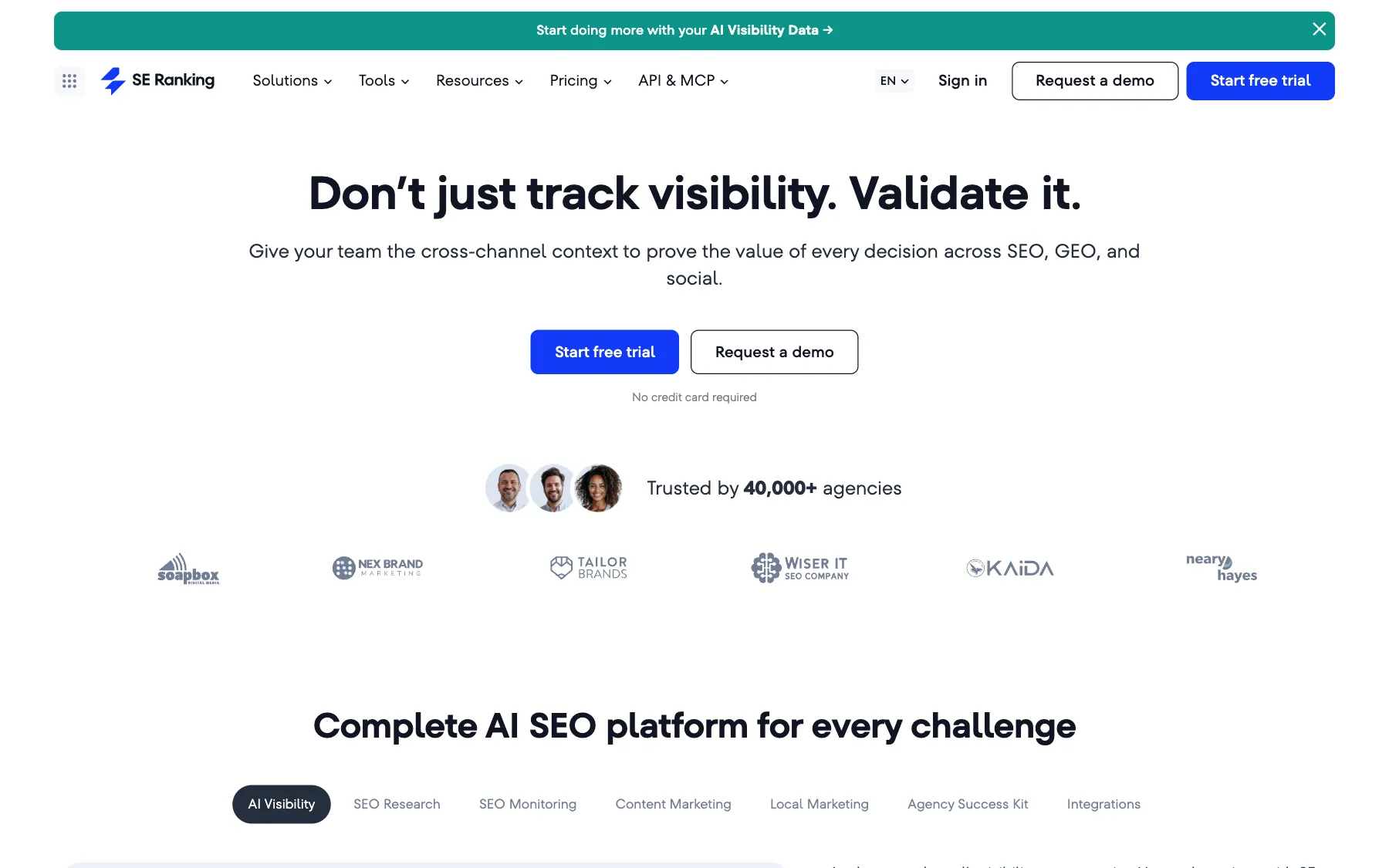 SE Ranking website, screenshot taken 23 October 2026