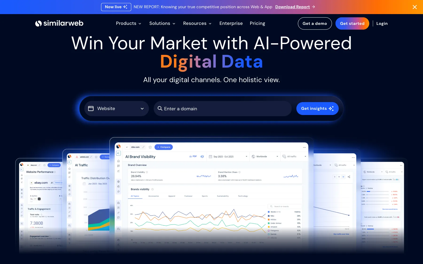 Similarweb website, screenshot taken 23 October 2026